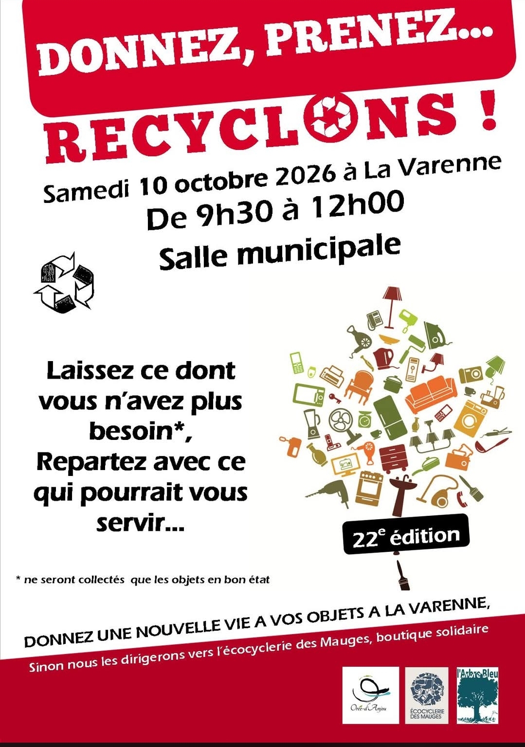 Donnez, prenez... recyclons ! 10/10/2025 à la Varenne